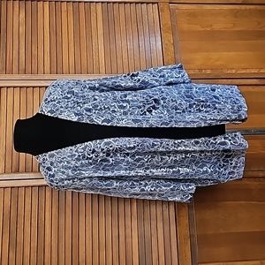 Chico's Travelers Collection easy care lace open front jacket lined Chic…